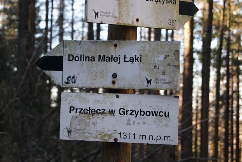 Przełęcz w Grzybowcu - Giewont trasa czas wejścia