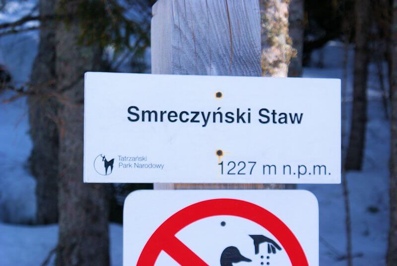 Tablica informacyjna przy Smreczyńskim stawie